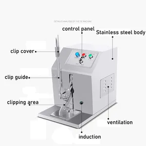 MO-Qdmdch Sausage Clip Sealing Machine BZ019 Electric U Buckle Clipper 304 SS Ham Sausage End Sealing for Food Processing thumbnail-5