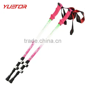EVA Handle Three Sections Retractable External Lock Aluminum 7075 Trekking Pole Walking Stick Supplier's Choice thumbnail-1