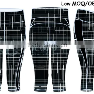 Women Tights Capri YOGA Running Pants High Waist Cropped Leggings Fitness thumbnail-1