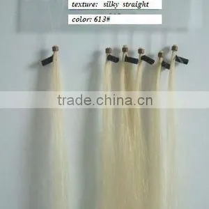 Micro Loop Ring Hair Extensions 613# Silky Straight thumbnail-1