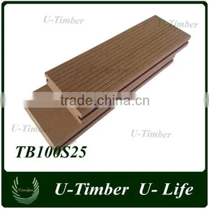 Colourful on Line Embossed Wood Grain Wpc Decking Exported to Europe thumbnail-6