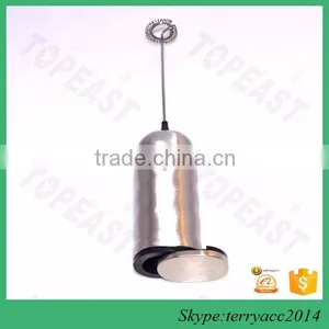 Cheaper Price High Quality Coffee Maker 2XAA Battery Operating Mini Stainless Steel Milk Frother thumbnail-1