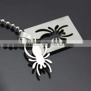 Stainless Steel Combo Spider Pendant Necklace thumbnail-1