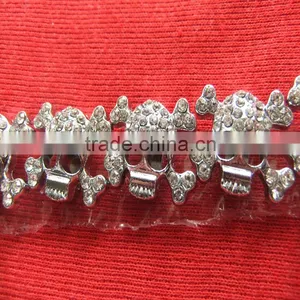 Compet Wholesale 10mm Rhinestone Slide Charm Skulls thumbnail-4