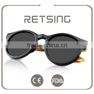 2016 FDA Wholesale Mirror Polarised Lens China Plastic Bamboo Sunglasses Custom Logo Wooden Sunglasses thumbnail-3
