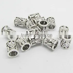 JS1129 Wholesale Hollow Tibetan Silver Tube Beads,jewelry Making Supply thumbnail-2