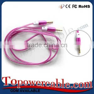 New Products Flat Stereo to 3.5mm Jack AUX Cable Audio Wire With LED Light-Up thumbnail-2