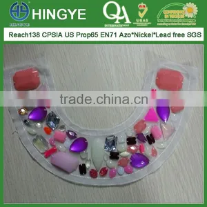 Hot Wholesale Mixed Colorful Handmade Beaded Collar for Women Dress -- H1412022 thumbnail-1