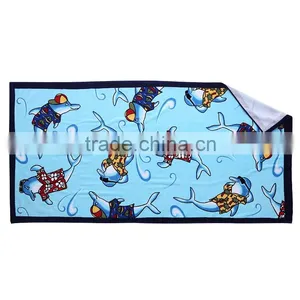 100% Cotton Reactive Lovely Dolphin Printed Double Beach Towel China thumbnail-1