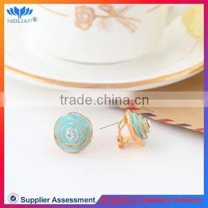 Fashion Beautiful Flower Shaped Clip-on Stud Earrings for Women thumbnail-1