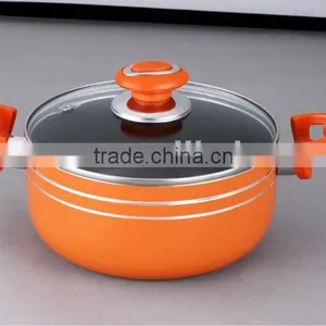 Aluminum Non-stick Happy Call Pot With Glass Lid thumbnail-1