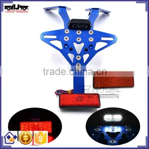 BJ-LPL-TMAX001 Motorcycle CNC Aluminum Tail Tidy Lisence Plate Bracket Blue for Yamaha T MAX 530 2013-2015 thumbnail-1