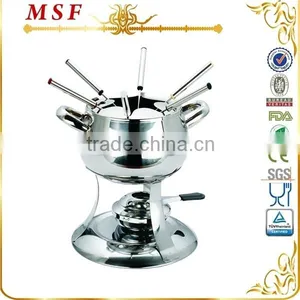 MSF 202 SS Apple Shape Single Bottom and 6pcs Forks Chocolate Fondue Machine thumbnail-1