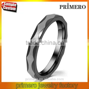 316L Stainless Steel Black Fine Jewelry Rings For Men Wedding Jewelry thumbnail-1