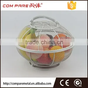 Metal Iron Fruit Basket With Cover thumbnail-1