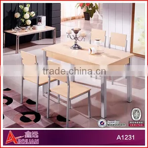 A1243 Big Promotion!!! 2015 Hot Sale Wooden Dining Table 4 Seaters Set thumbnail-3