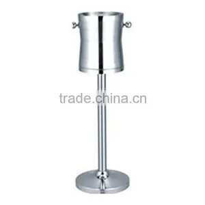 Stainless Steel Double Wall Wine Outdoor Ice Bucket With Stand thumbnail-5