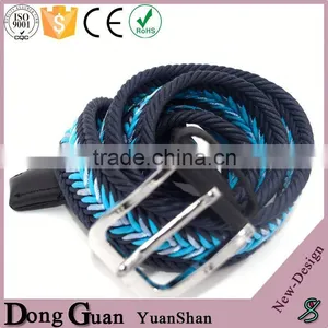 2016 Hot Sale High Density Glitter Braided Stretch Elastic Belt Ployester Fabric Promotional Boys Designer Belts thumbnail-3