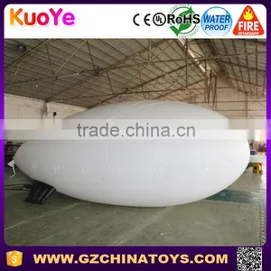Advertising Inflatable Helium Blimp Plain White thumbnail-1
