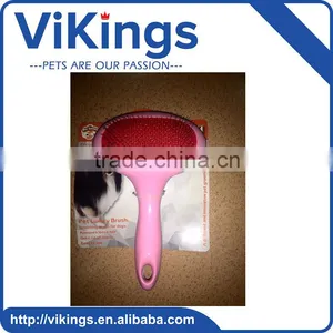 2016 Easy Clean Anti-allergic Pet Grooming Products Rubber Handle Big Stainless Steel Dog Comb thumbnail-1