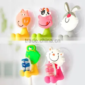5pcs/lot Ultra Cute Cartoon Sucker Toothbrush Holder / Suction Hooks 19001 thumbnail-5