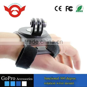 360 Degree Rotation Wrist Strap Band Mount for Go Pro Hero4 Session Gopros 4 3+ 3 SJ4000 SJ5000 Xiaomi yi Accessories thumbnail-5