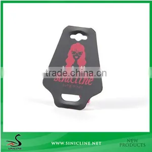 Sinicline Useful Black Paper Sunglasses Hanger With Logo Printed thumbnail-1