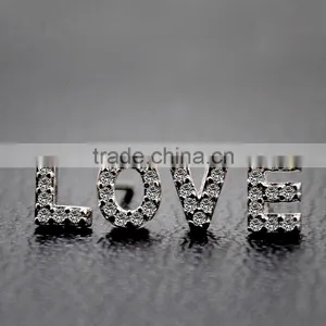 Infinite Factory Direct Sale 925 Sterling Silver Earrings Letter Shape A-Z Silver Earrings thumbnail-1