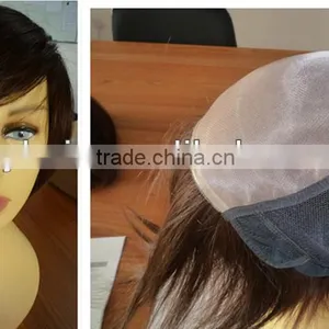 Buying Website on Line 100% Human Hair Wig Front Mono Women Wig Black Color Real Hair Breathing Short Hair Wig thumbnail-1