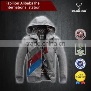 2015 Men Stitching Bark Zipper Cotton&Polyester Basketball Hoodie thumbnail-1