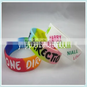 Swirl Colour Personalized Ink-filled Silicone Bracelet thumbnail-3
