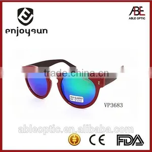 Lady Colorful Injection Round Sunglasses thumbnail-1