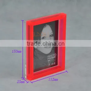 Hot Sale Clear Acrylic Glass Block Perspex Photo Frame for Home Decoratio Stand thumbnail-2