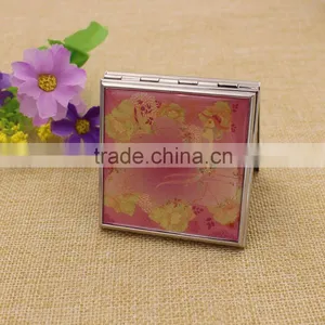 Good Quality Promotion Gift Square Bling Compact Mirror / Pocket Mirror for Girls thumbnail-1