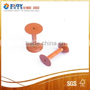 Natural Wood Color Empty Ribbon Spools Wooden Spool Quality Choice thumbnail-1