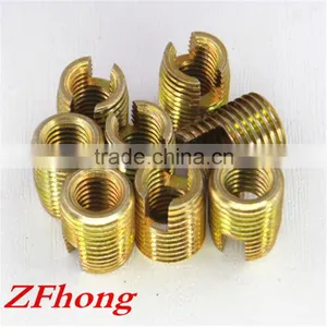 Carbon Steel Wiht Yellow Zinc 302 Type Slotted Self Tapping Thread Insert m2 M2.5 m3 m4 m5 m6 m8 M10 M12 M14 M16 thumbnail-1
