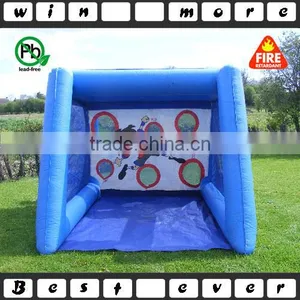 PVC Penalty Pitch Inflatable Football Pitch Soccer Goal Game With Score Holes,inflatable Football Tunnel Mini Soccer Pitches thumbnail-1