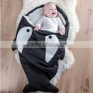 Shark Shaped Multi-color Cotton Children Sleeping Bag thumbnail-1