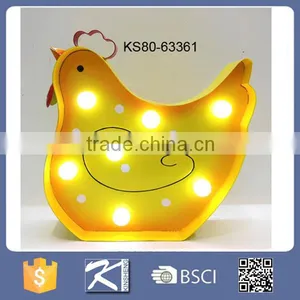 New Arrival Garden Metal Decorative Rooster With Led Light thumbnail-1