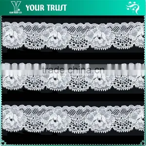 Width 2.1 Centimeter White Stretch Tape Trim Spandex Jacquard Elastic Lace thumbnail-3