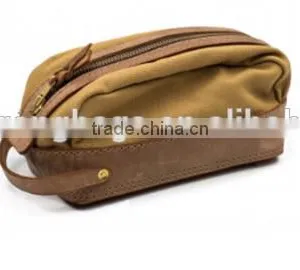 Small Canvas Travel Pouch Dopp Kit thumbnail-2