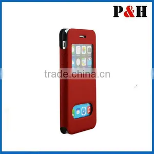 Multi-color Leather Case With Window for Iphone 6 thumbnail-6