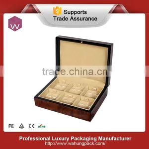 High Quality Antique Cufflink Box Wood /MDF Packing Box For 6 Pairs Cufflinks thumbnail-1