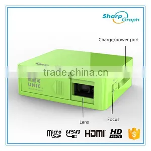 In Stock!!! 2016 UNIC Personal 3D Laser DLP HD 1080p LED Short Throw Projector UC50 thumbnail-1