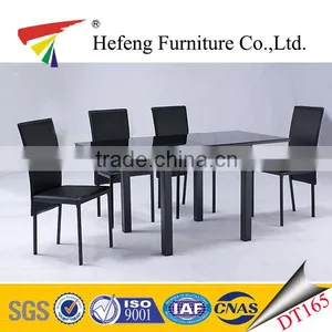 Modern Extendable Glass Top Dining Table With Hot Sale Chairs thumbnail-1