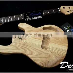 Diy High Quality Ash Wood Unfinished Electric Bass Guitar Kits 4 Strings thumbnail-4