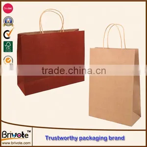 Kraft Gift Bags Hot Sale Kraft Paper Gift Bag Promotional Kraft Paper Wine Bag thumbnail-2