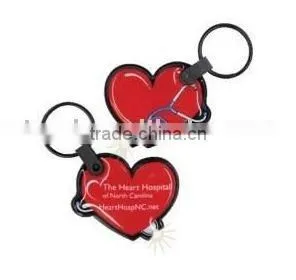 Promotional Gifts Plastic Heart Shaped Led Keychain Light thumbnail-1