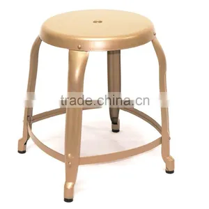 Competitive Price Industrial Metal Bar Stool Vintage Stackable Counter Stool Bar Furniture For Sale thumbnail-2