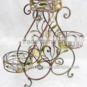 Ornamental Metal and Flower Stand/flower or Plant Shelves thumbnail-1